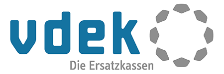 Logo: vdek Die Ersatzkassen (Link zur Website www.vdek.com)