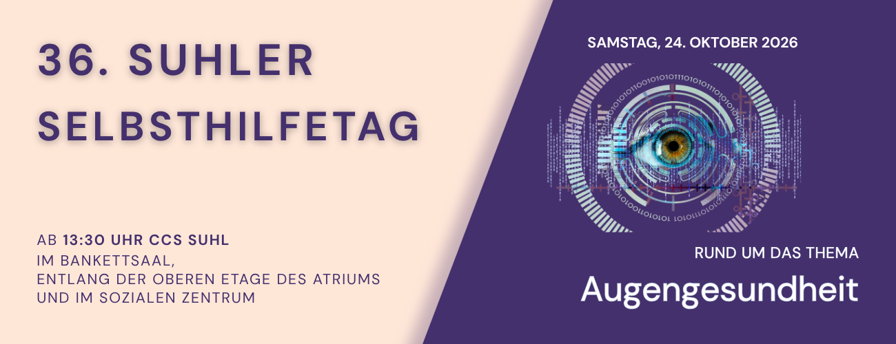 Hinweisbild auf den 36. Selbsthilfetag am 24.Oktober in Suhl