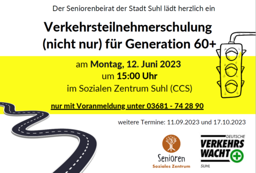 Poster zu Verkehrsteilnehmerschulung